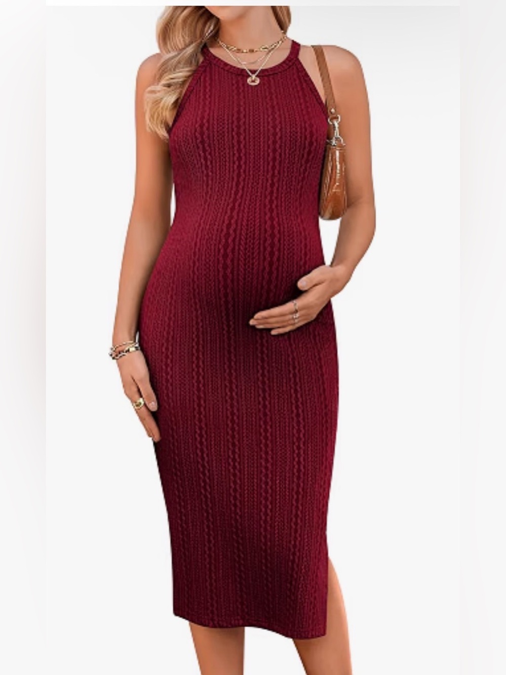 Ekouaer rib knit maternity dress combo (2 dresses!!!)
